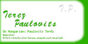 terez paulovits business card