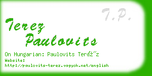 terez paulovits business card